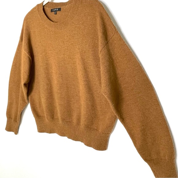 Heritage | Fore Classic Camel Crew Neck Sweater | High Quality Thick Knit - Picture 4 of 10